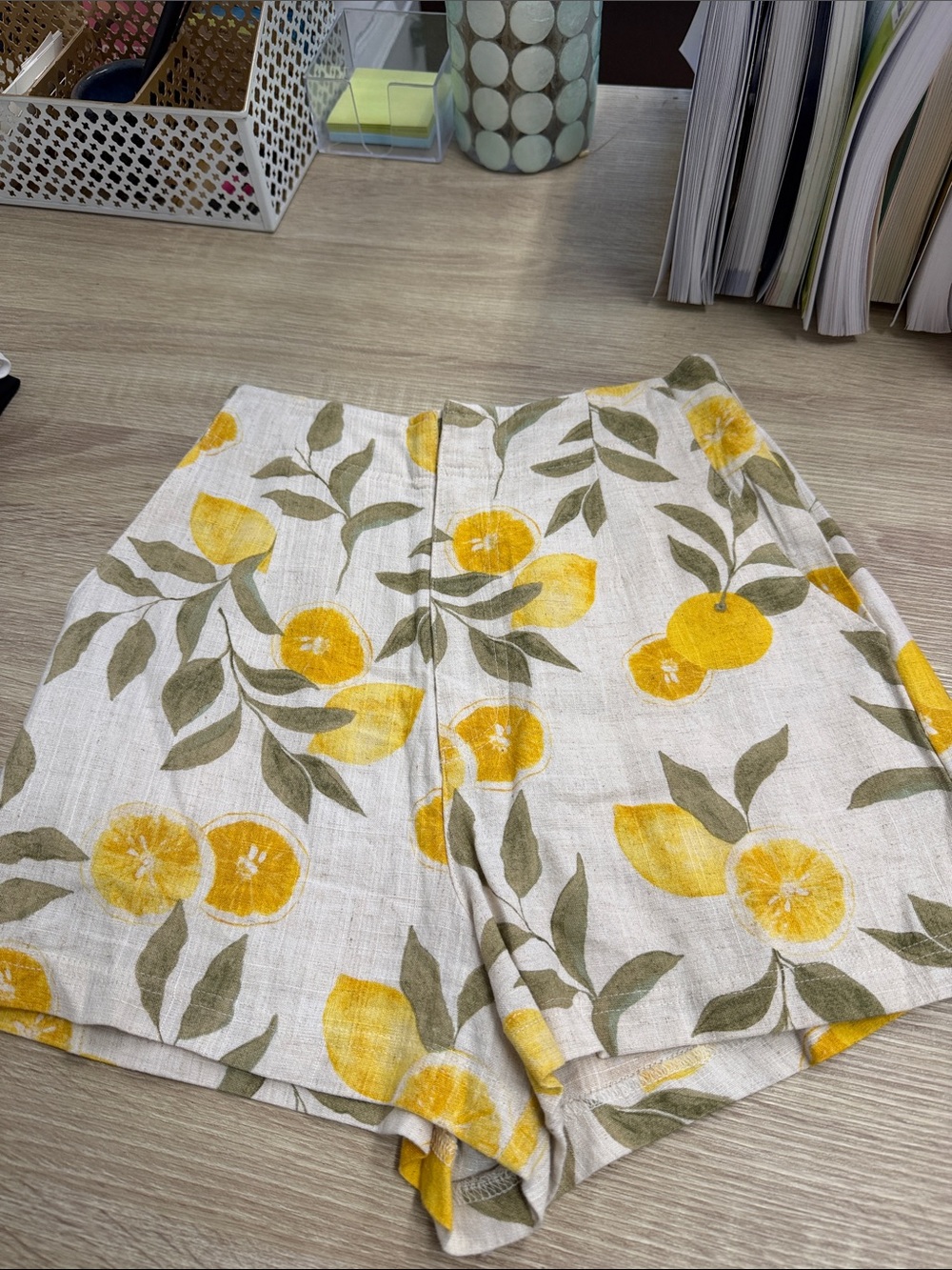 Z Supply Yellow Citrus High Waist Women’s Shorts